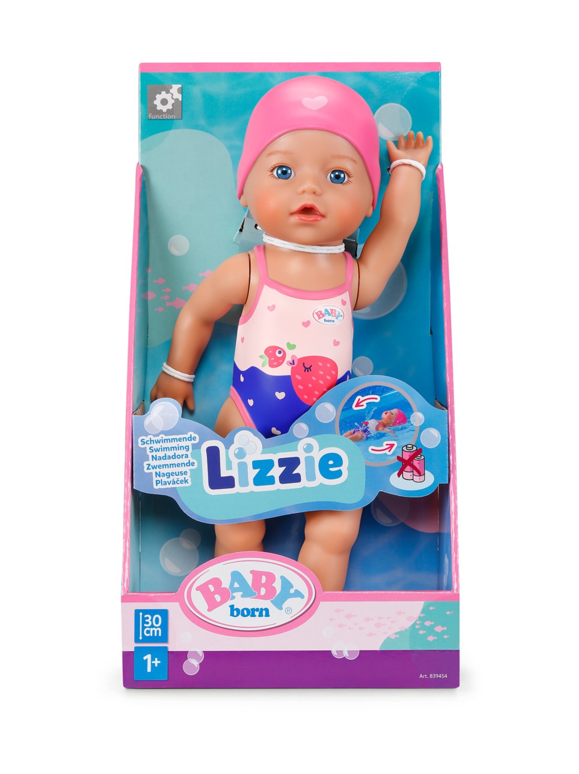 Baby born kylpynukke uiva lizzie, 30 cm