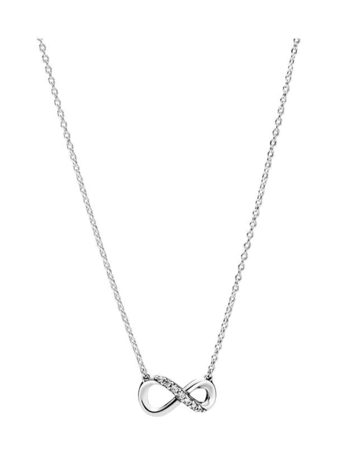 Infinity sterling silver collier with clear cubic zirconia säihkyvä äärettömyys -kaulakoru 398821c01