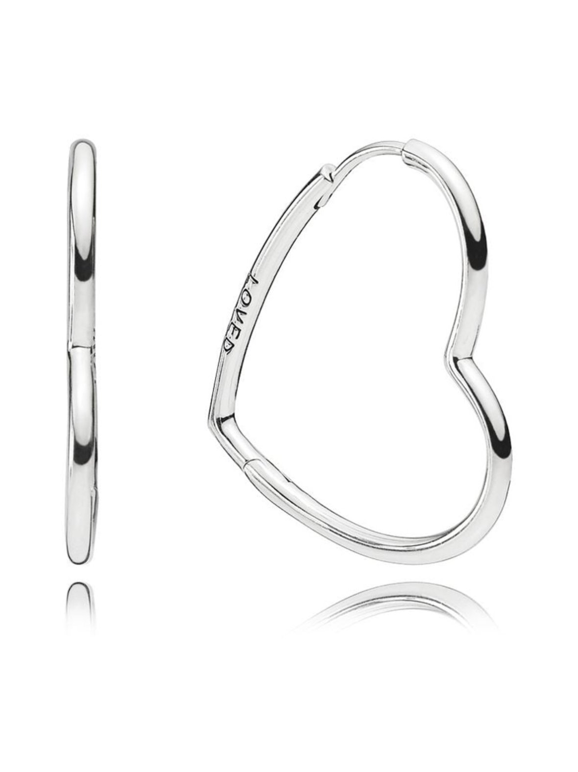 Asymmetrical heart silver hoop earrings asymmetrical heart hoop earrings 297822