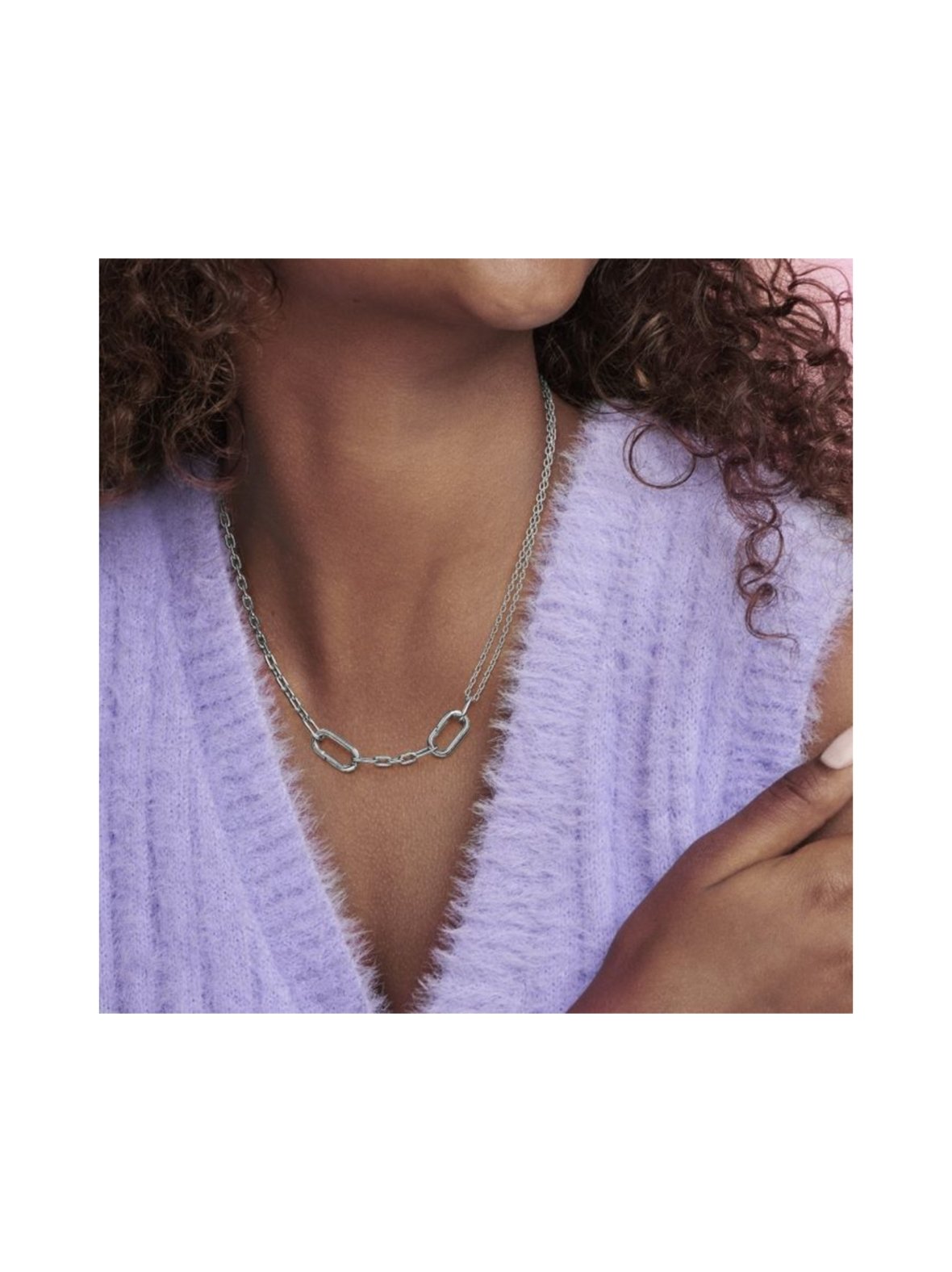 Pandora me kaksinkertainen lenkkiketjukaulakoru  pandora me double link chain necklace 392303c00