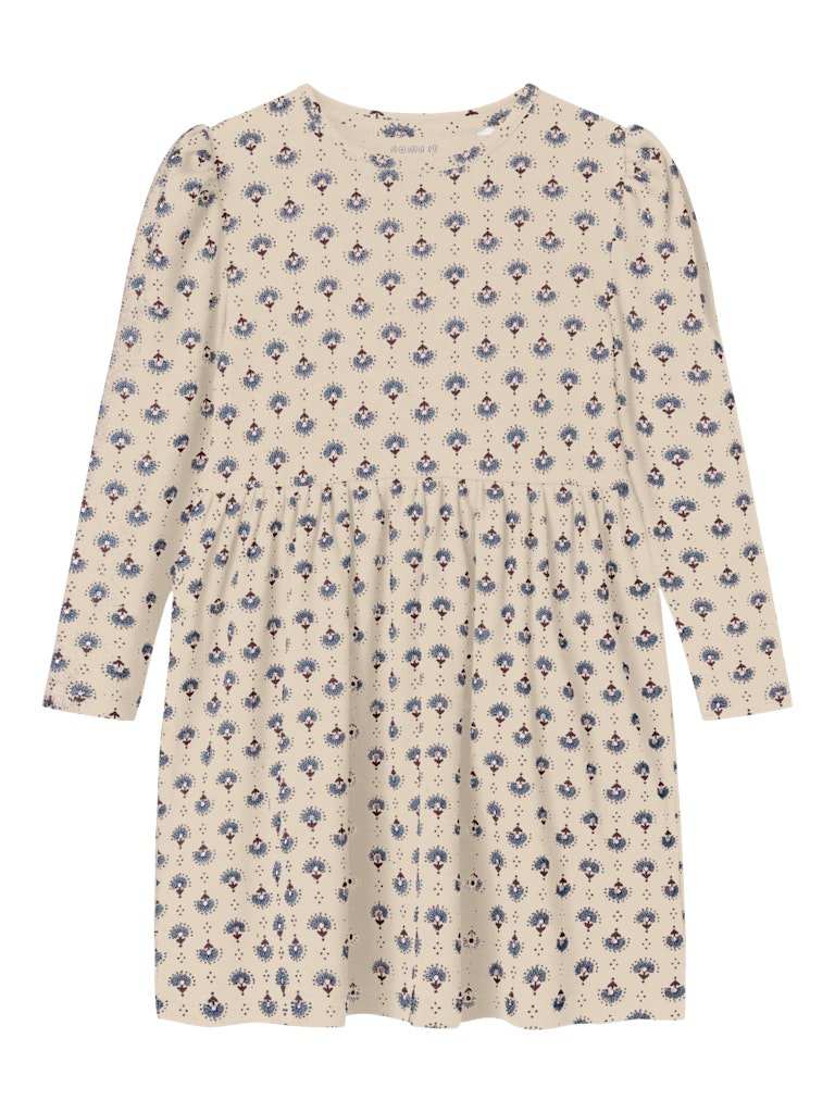 Name It lasten mekko NMFONINE LS DRESS, beige