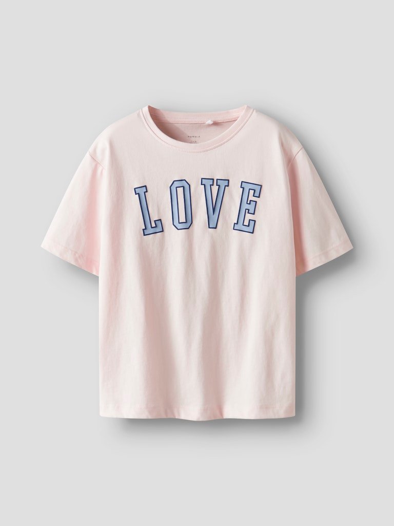 Name It lasten t-paita NKFRINDA SS REG TOP, vaaleanpunainen