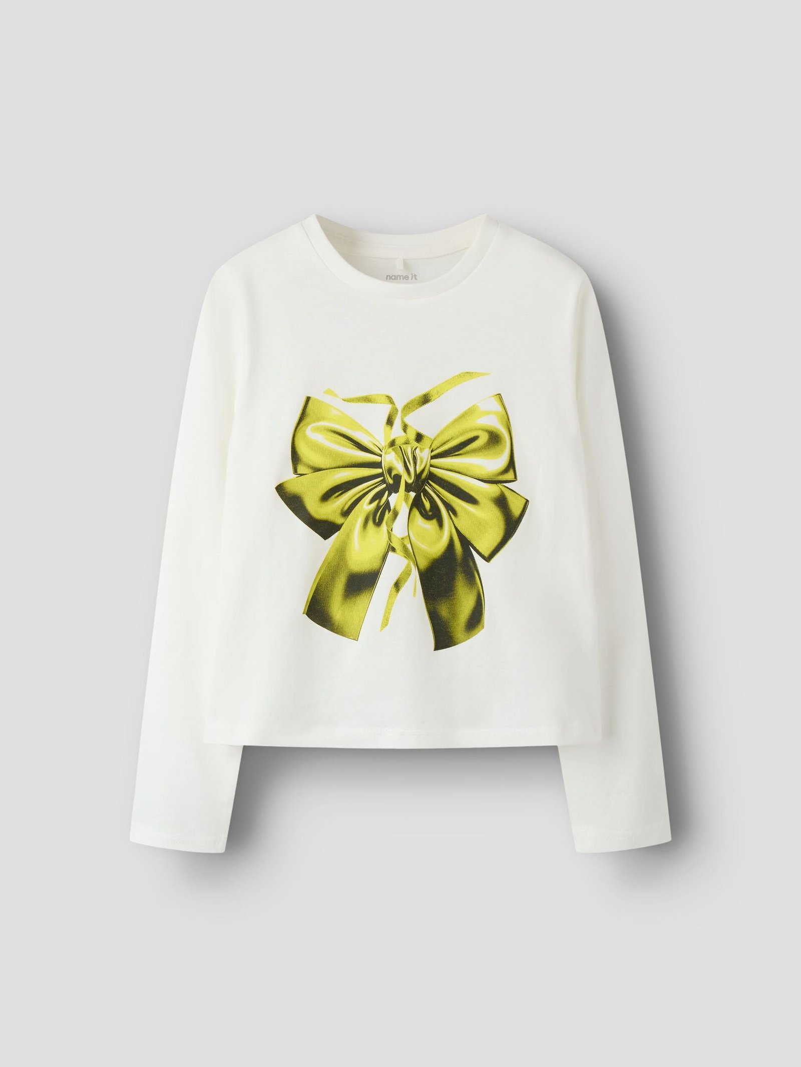 Name It lasten pitkähihainen paita NKFTHELMAS LS SHORT TOP, luonnonvalkoinen