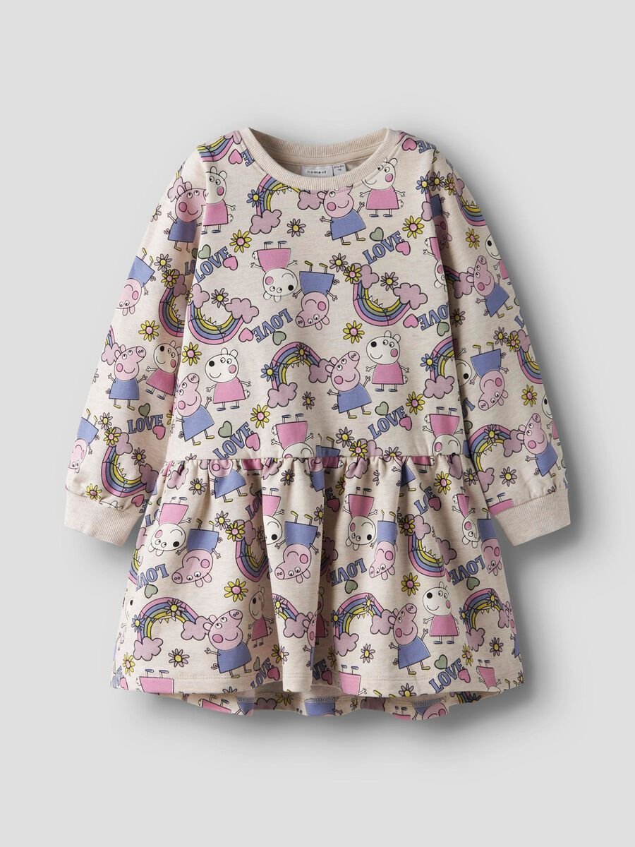Name It lasten mekko NMFDARMA PEPPA LS SWE DRESS, beige