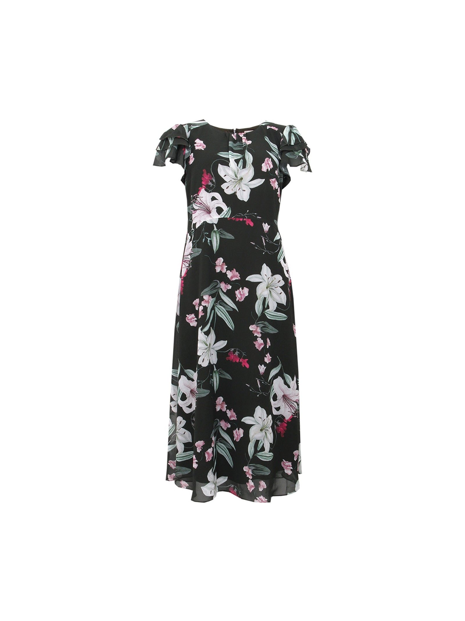 S.T.I mekko Jane Dress, mustapohjainen kuosi