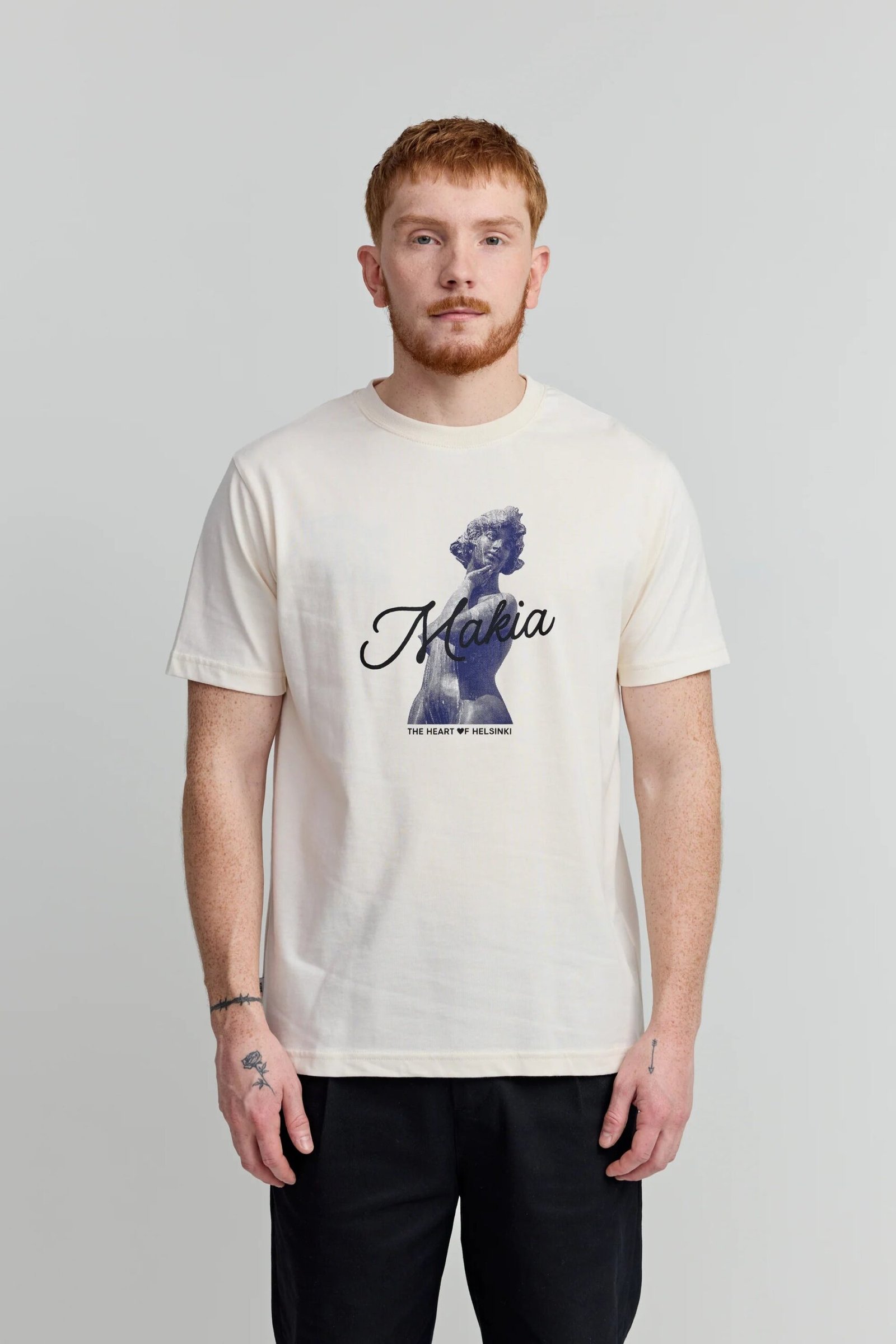 Makia miesten t-paita Havis T-shirt, luonnonvalkoinen
