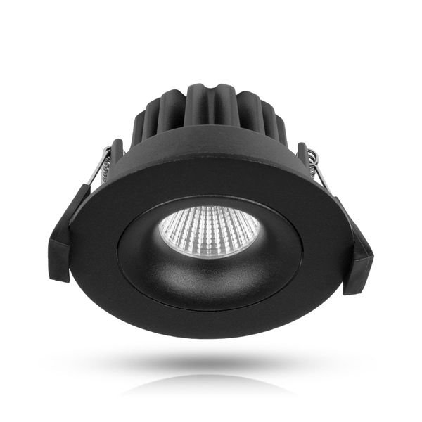 Alasvalo AGGE Round Spot Black 85 mm - IP44 / CCT / Himmennettävä, 6W