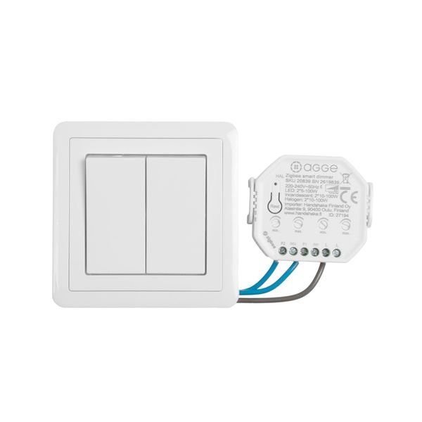 Himmennin AGGE 2-gang Zigbee Push Dimmer - RC / 2x100W