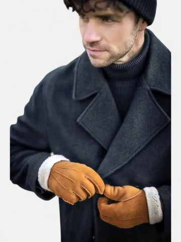 Hestra unisex käsineet Bernard Suede Glove, konjakinruskea