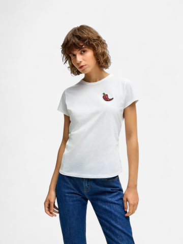 Boss Orange naisten t-paita, ENDORA T-SHIRT Valkoinen