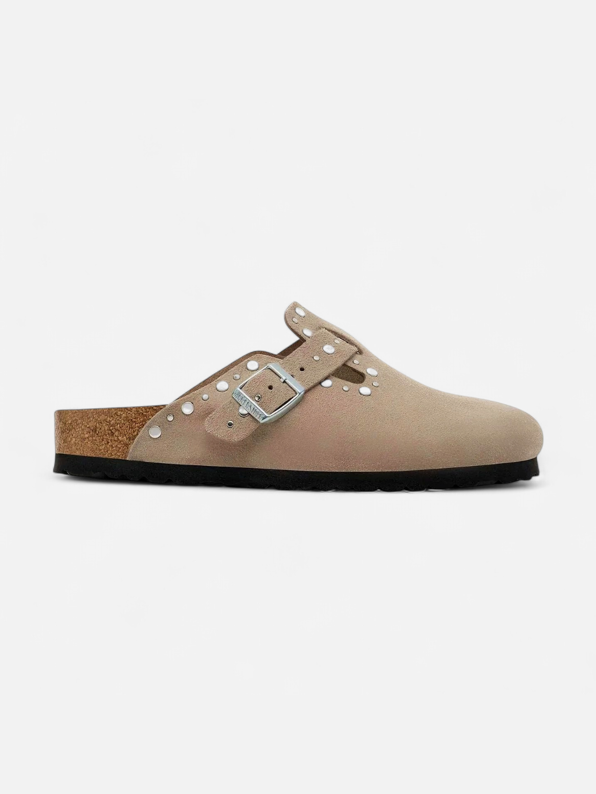 Birkenstock naisten pistokkaat Boston Rivets, ruskeanharmaa