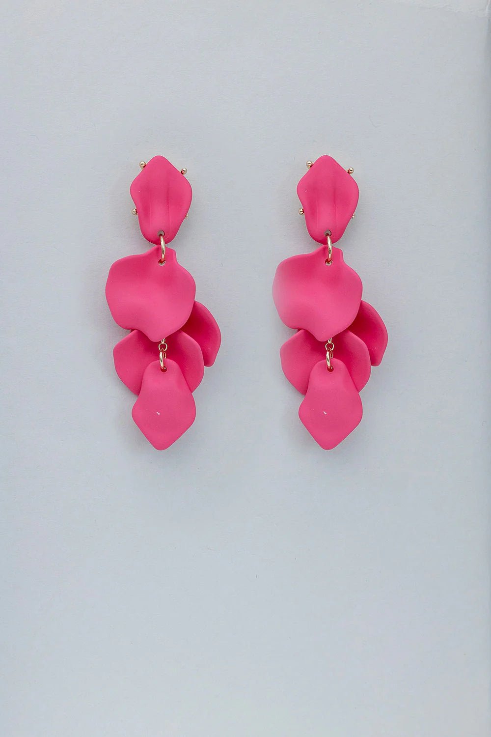 Bow 19 korvakorut, LEAF EARRING Pinkki