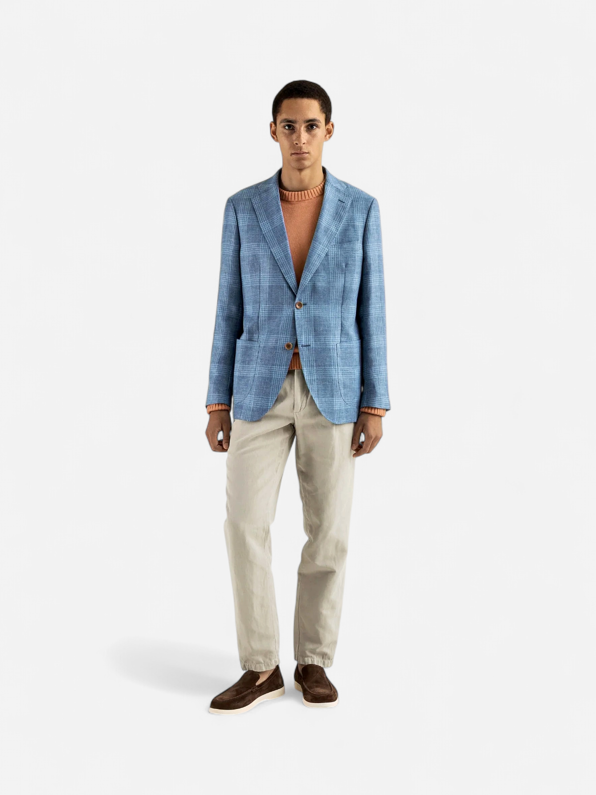 Turo miesten bleiseri Buffalo Half-Lined MF Jacket Marzotto, vaaleansininen