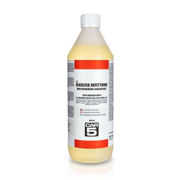 Esipesuaine CAR5 Alkaline Degreaser - Vaahdotettava / Liuotin, 1000 ml (Pullo)