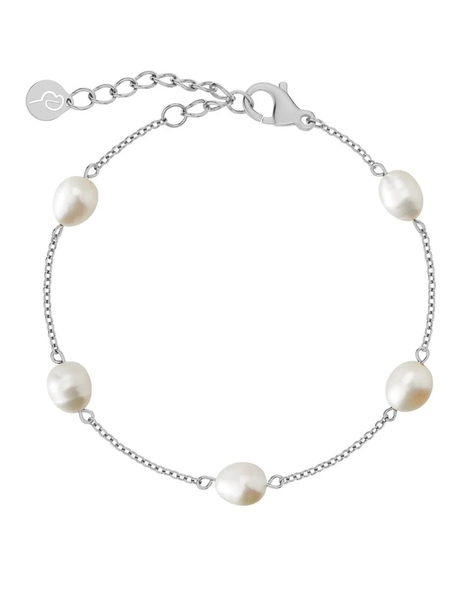 Edblad rannekoru, PERLA BRACELET MULTI STEEL Hopeanharmaa