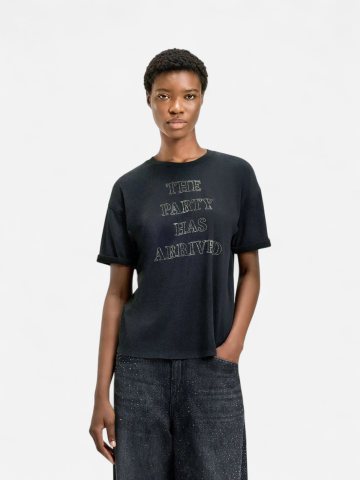 BOSS Orange naisten t-paita EVI T-SHIRT, musta