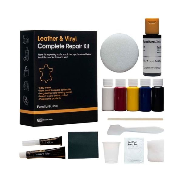Nahankorjaussarja Furniture Clinic Complete Leather Repair Kit, Vihreä