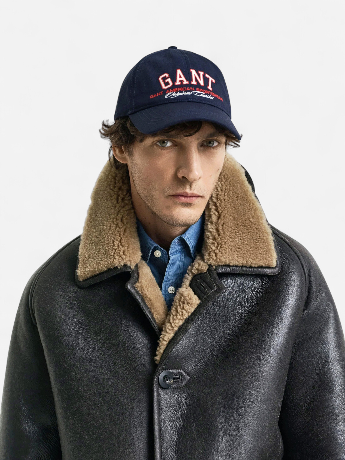 Gant miesten lippis, CREST GRAPHIC COTTON TWILL CAP Tummansininen