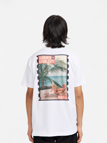 Makia miesten t-paita Kekkonen T-Shirt, valkoinen