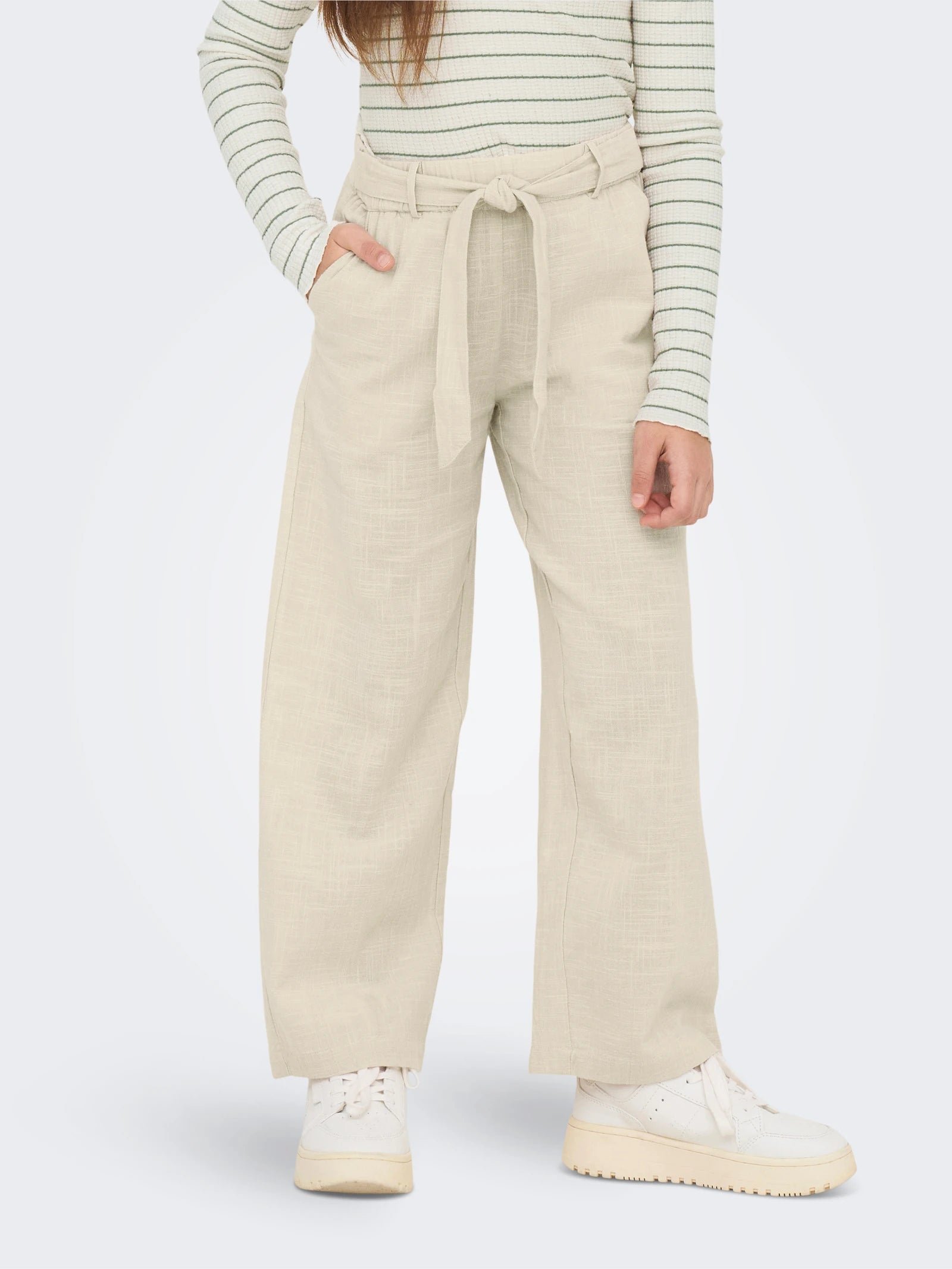 Kids Only lasten housut, KOGTIZANA COTTON LOOSE PANTS Beige