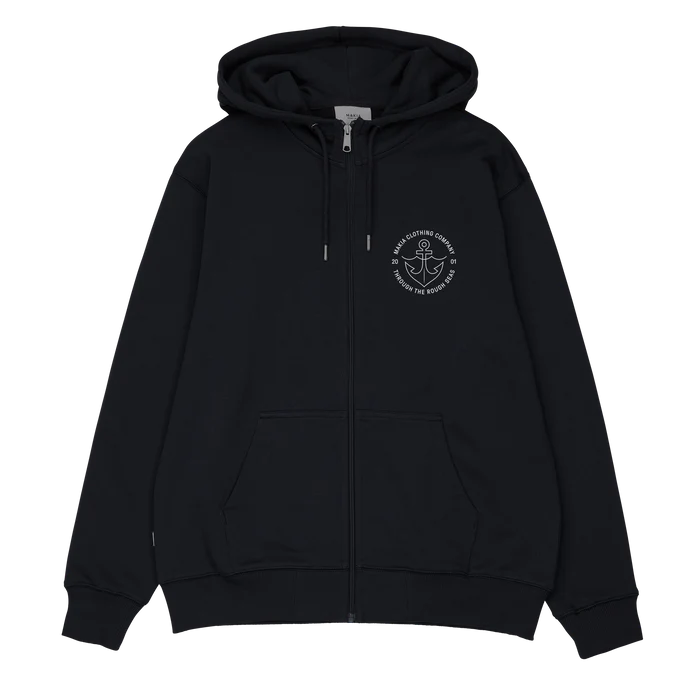 Makia miesten huppari, Hook Hooded Zip Sweatshirt Musta