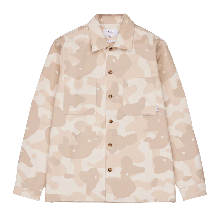 Makia miesten paitakki, OFFSHORE OVERSHIRT Ruskea Kuosillinen