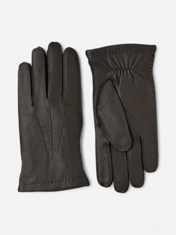 Hestra Unisex käsineet MATTHEW GLOVE WITH WOOL LINING, tummanruskea