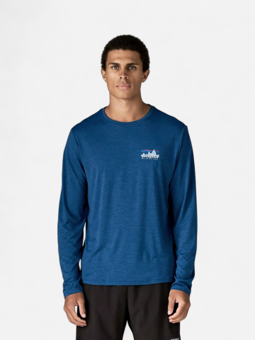Patagonia miesten pitkähihainen paita M's L/S Cap Cool Daily Shirt - '73 Skyli, sininen
