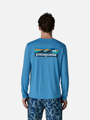 Patagonia miesten pitkähihainen paita M's L/S Cap Cool Daily Shirt - Boardshor, keskisininen