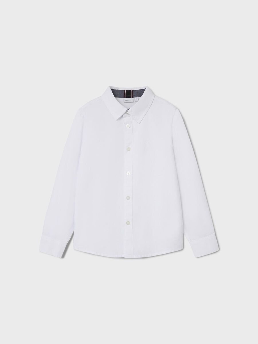 Name It kauluspaita, NKMNEWSA LS SHIRT Valkoinen