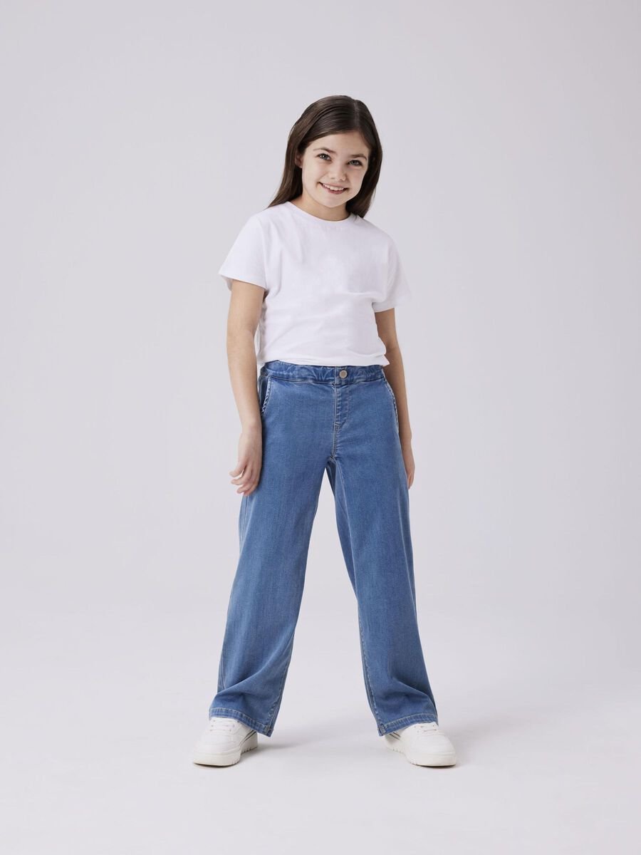 Name It Lasten Farkut, NKFSALLI WIDE JEANS NOOS Indigo