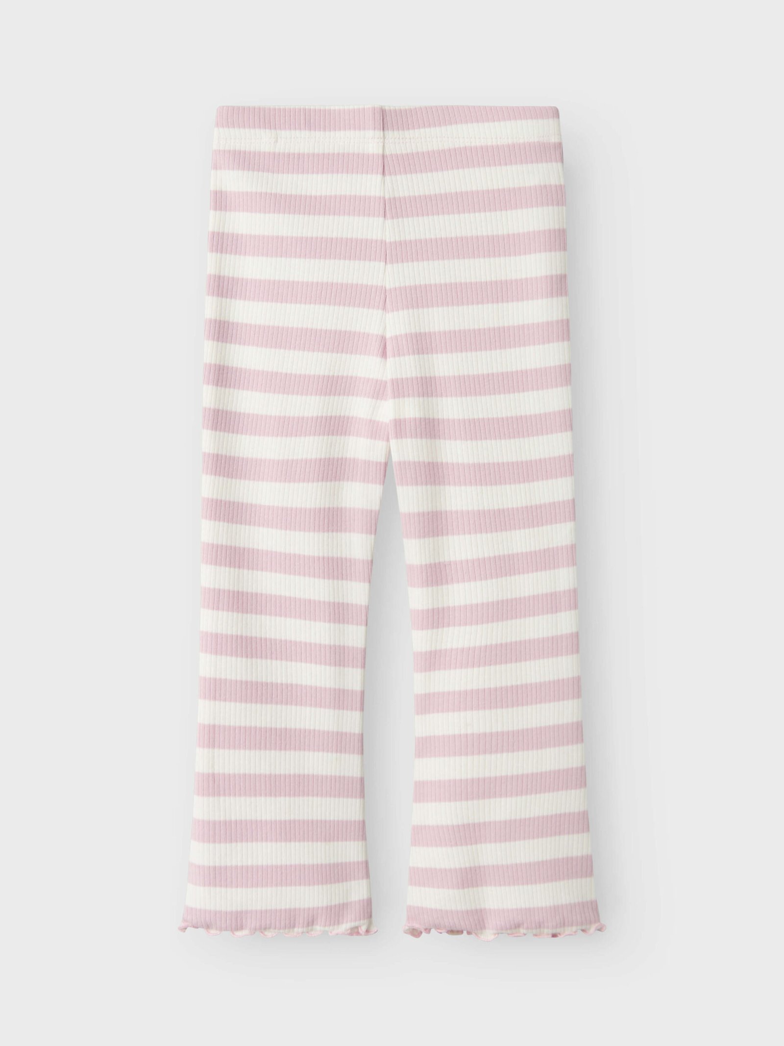Name It lasten housut, NMFTAIA SLIM BOOTCUT PANT Raidallinen Vaaleanpunainen