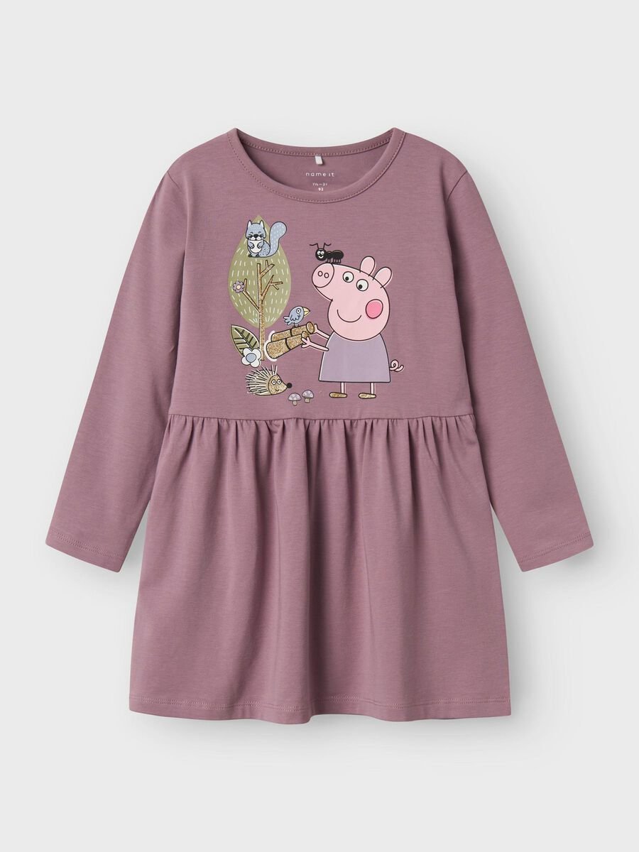 Name It lasten mekko, NMFDYFFI PEPPA LS DRESS  Vaaleanpunainen