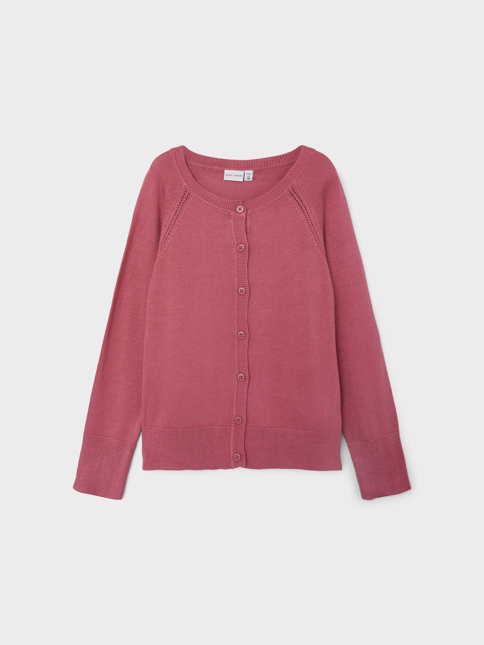Name It, Lasten Neuletakki, NKFVIONI LS KNIT CARD NOOS Pinkki