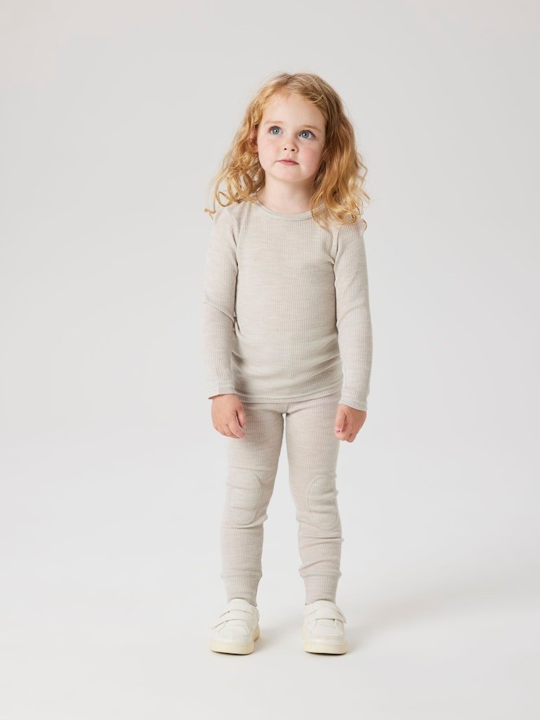Name It lasten pusero, NMNWAX WOOL RIB LS TOP Harmaa