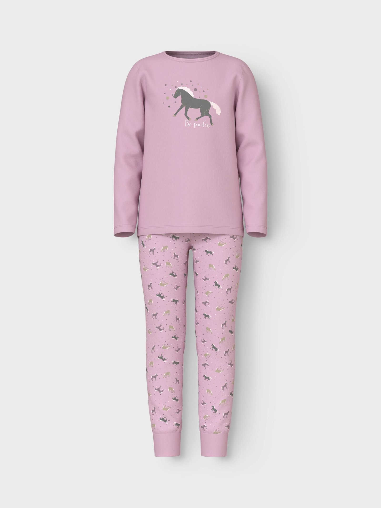 Name It lasten pyjama, NKFNIGHTSET CORSAGE HORSE Vaaleanpunainen