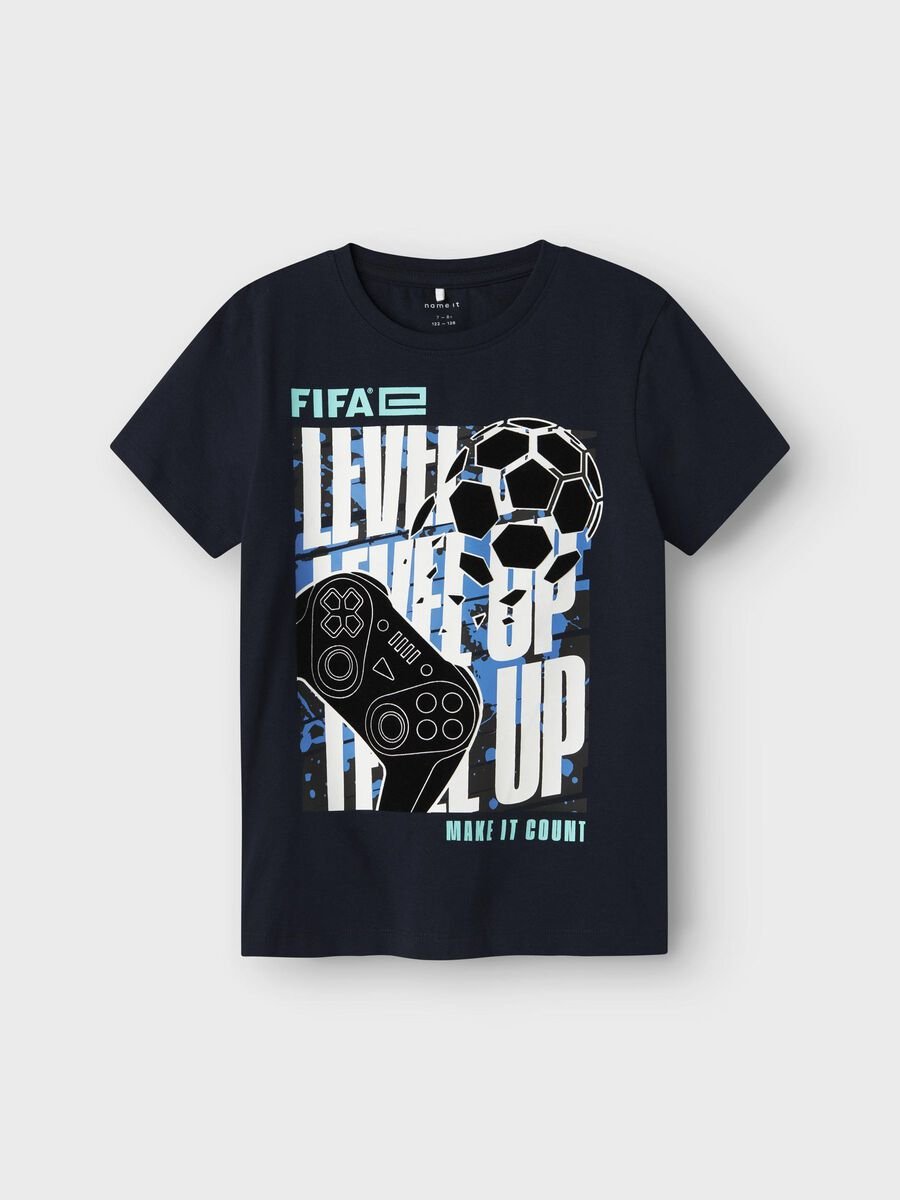 Name It lasten t-paita, NKMADIAN FIFAE SS TOP BOX VDE Tummansininen