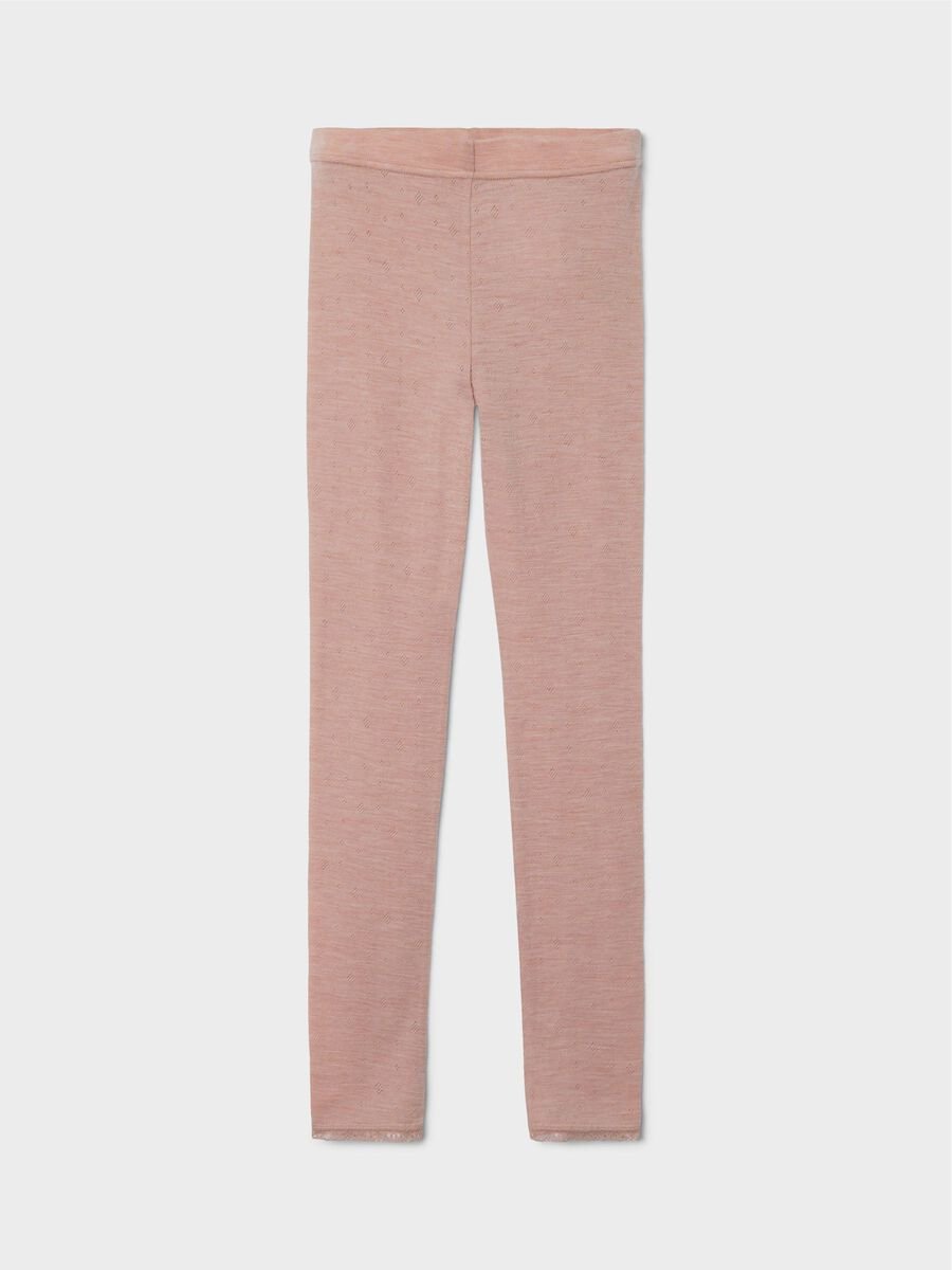 Name It merinoleggingsit, NKFWANG WOOL NEEDLE LEGGING Vaaleanpunainen