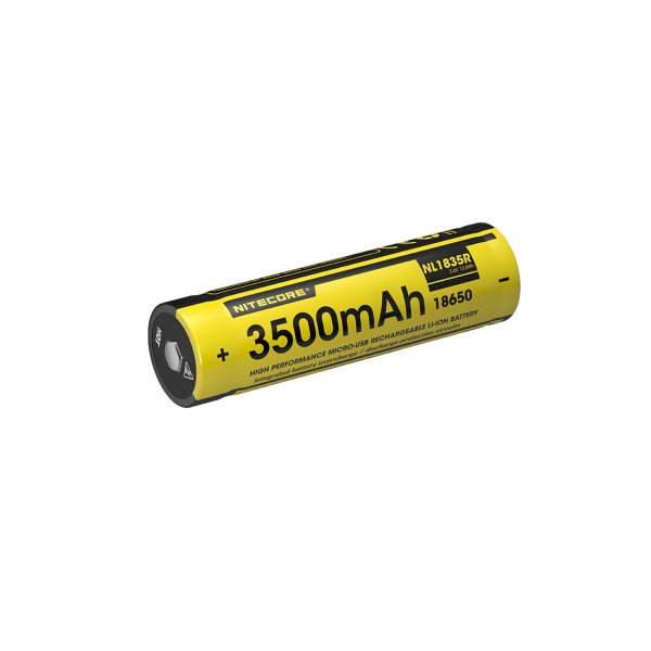 18650-akku Nitecore - 3500 mAh / Micro-USB-ladattava