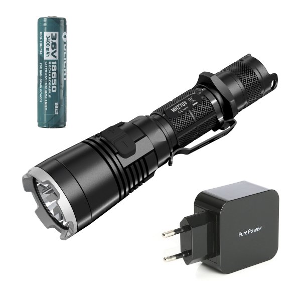 Taskulamppu Nitecore MH27UV - 1000 lm / 154 mm / Ladattava/Paristokäyttöinen, Valaisin + Akku + Verkkovirta-adapteri