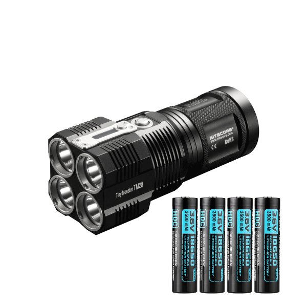 Hakuvalo Nitecore TM28 - 6000 lm / 142 mm / Ladattava, Valaisin + Akut