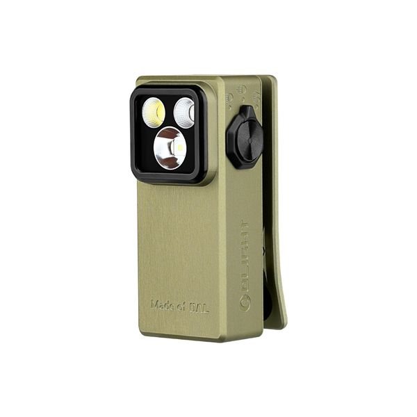 Taskulamppu OLIGHT Oclip Ultra, 530 lm / 57 mm / Ladattava, Vihreä