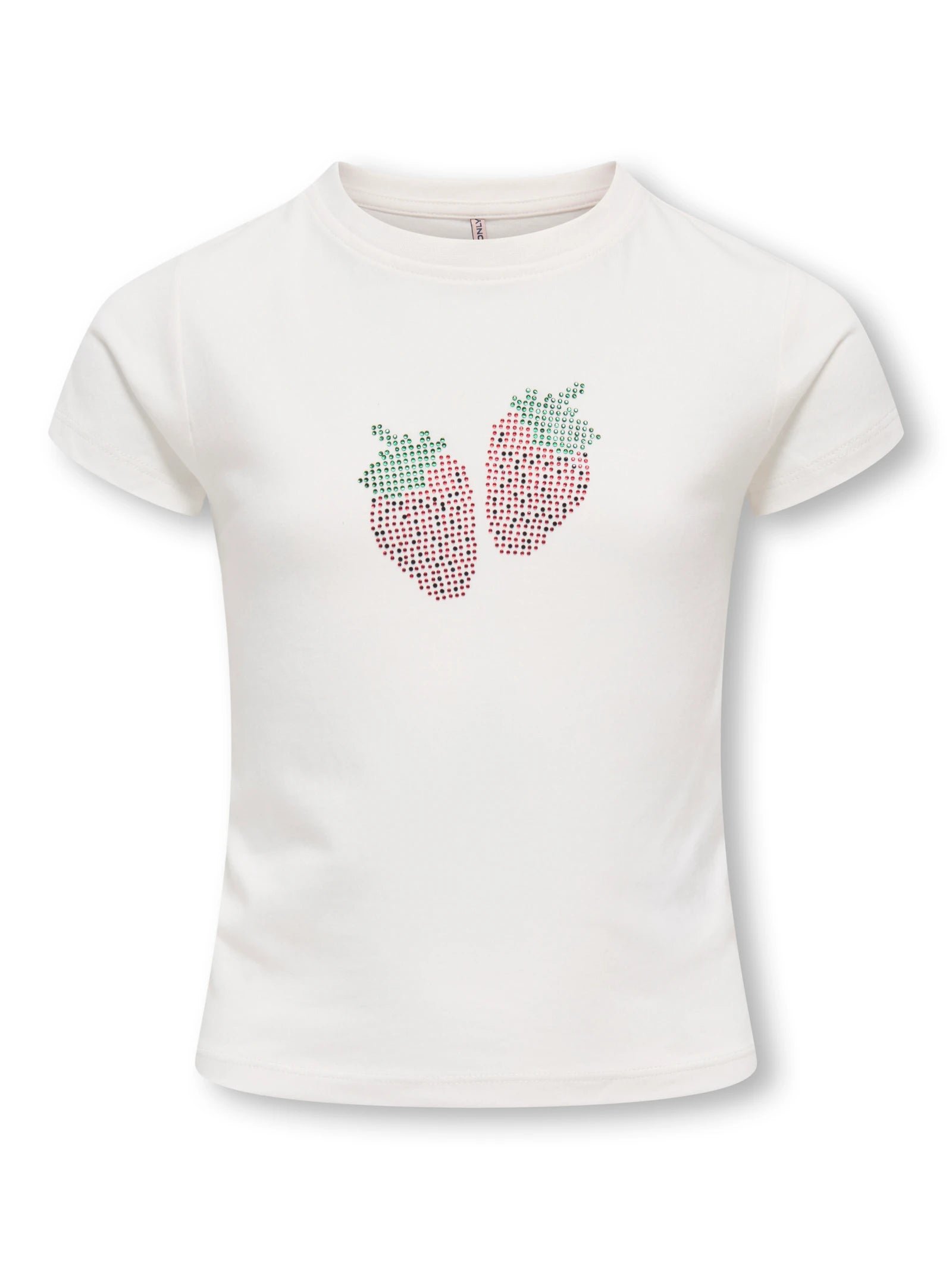Kids Only lasten t-paita KogKira Life SS Bling O-neck, Valkoinen