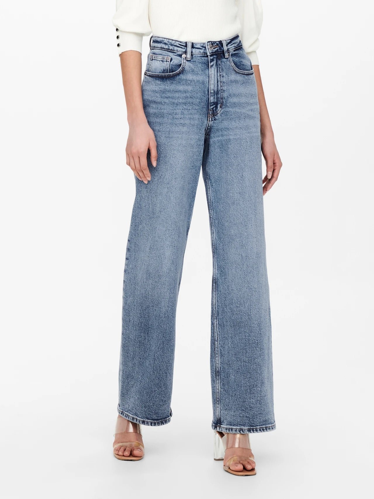 Only naisten farkut, ONLJUICY LIFE HW WIDE LEG NAS365 Indigo
