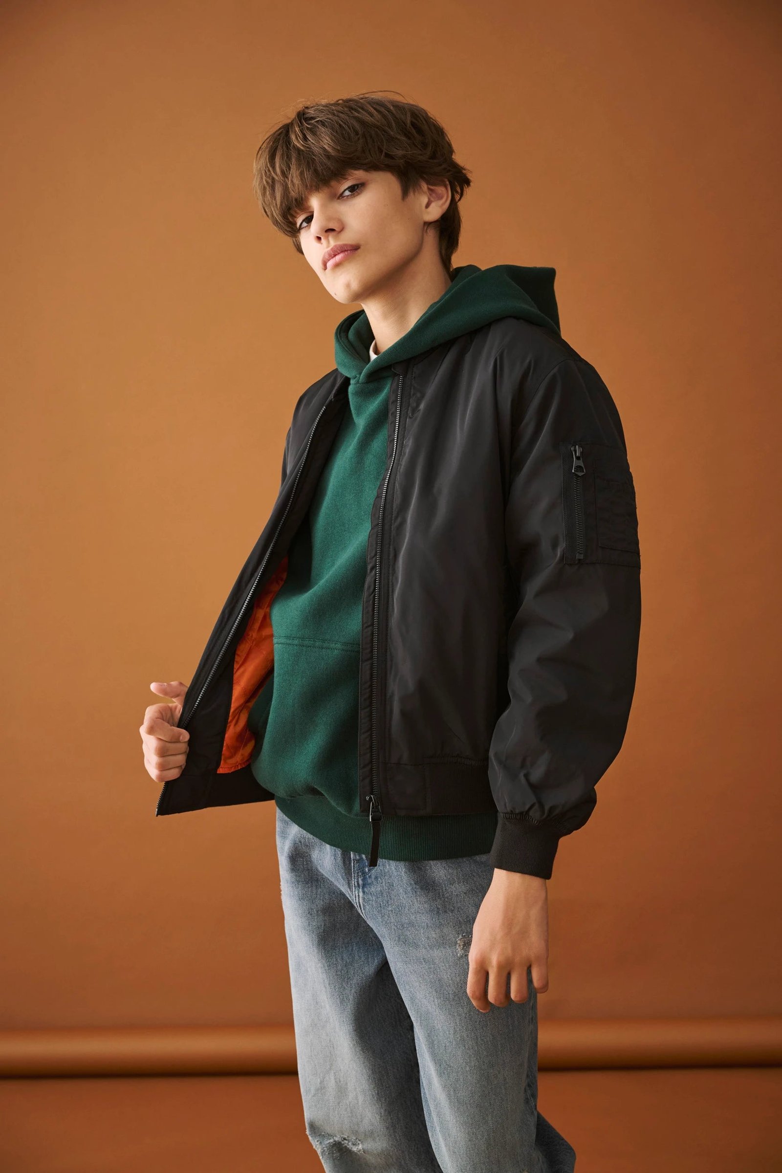Only and Sons Junior lasten takki OSJJoshua Bomber, musta