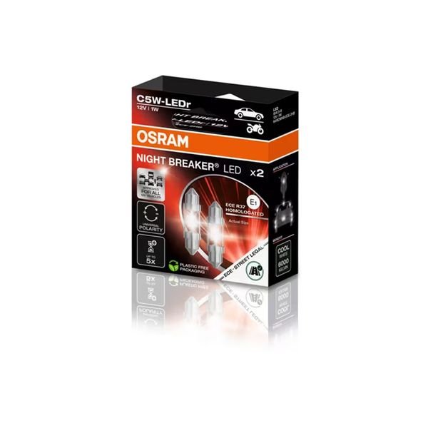 Putkipoltin Osram Night Breaker LED C5W ECE, 36 mm