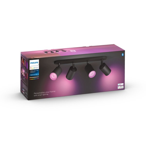 Kohdevalaisin Philips Hue Fugato Quadruple, GU10, Musta