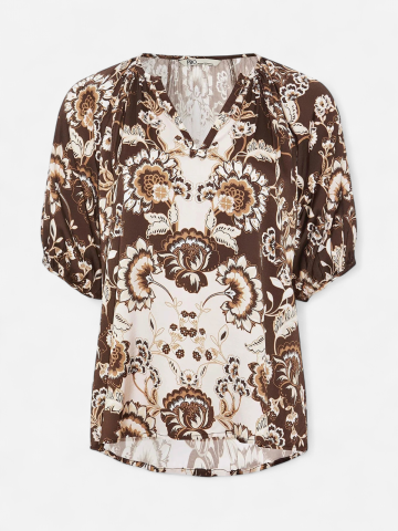 Philosophy Blues Original naisten pusero, MAURO BLOUSE Ruskea Kuosi