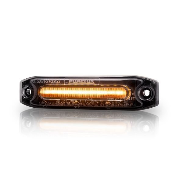 Huomiovalo / Äärivalo Purelux Spectre 12X Dark - 12/24V / 6W / 102 mm, Oranssi