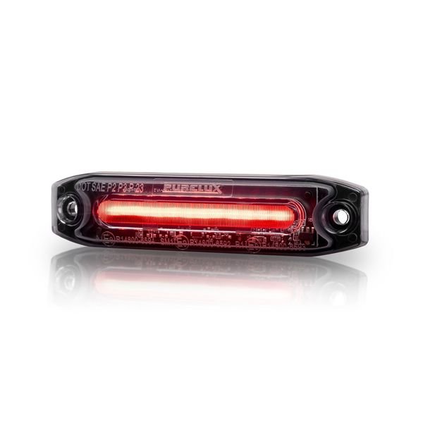Huomiovalo / Äärivalo Purelux Spectre 12X Dark - 12/24V / 6W / 102 mm, Punainen